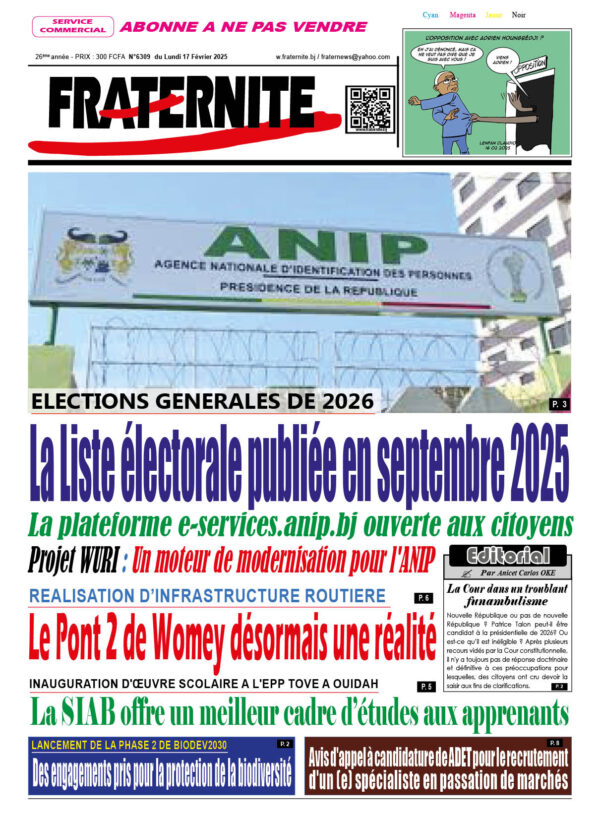 Parution du Lundi 17 février 2025