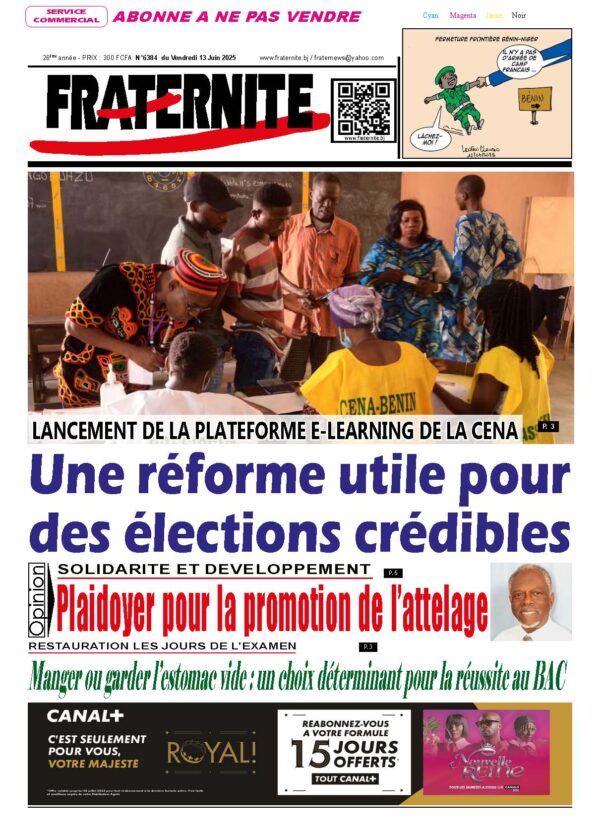 Parution du vendredi 13 juin 2025