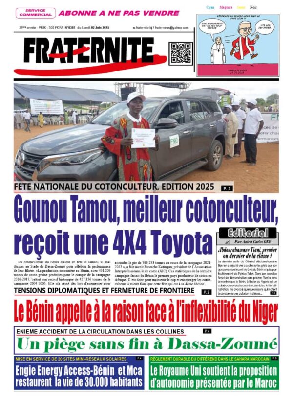 Parution du lundi 02 juin 2025