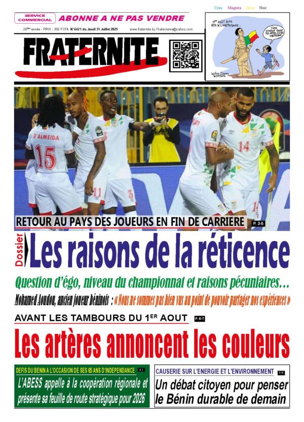 Parution du jeudi 31 juillet 2025