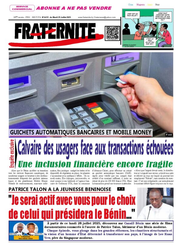 Parution du mardi 29 juillet 2025