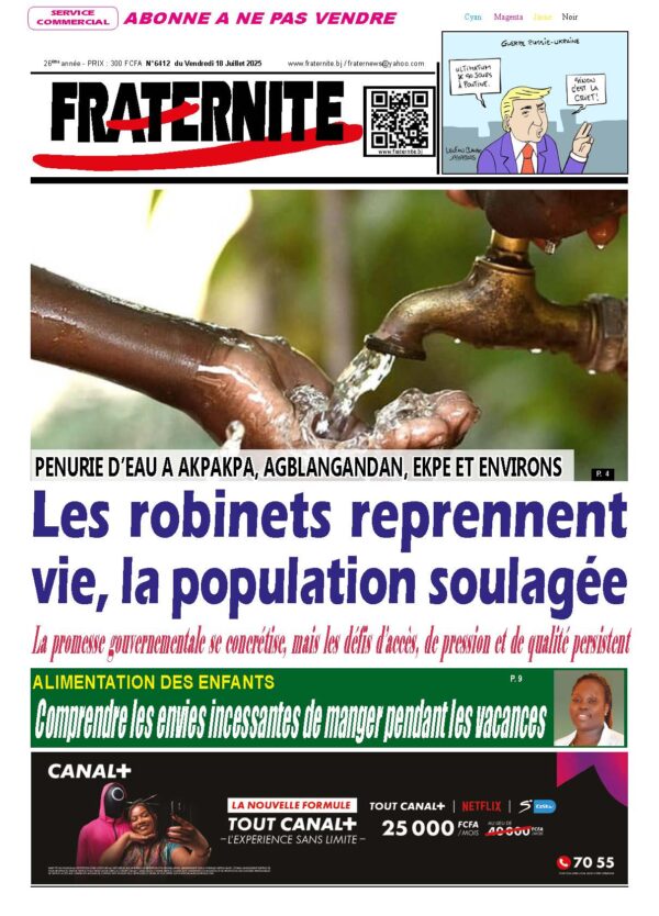 Parution du vendredi 18 juillet 2025