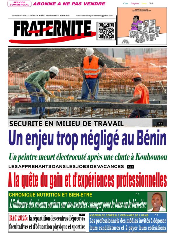 Parution du vendredi 11 juillet 2025